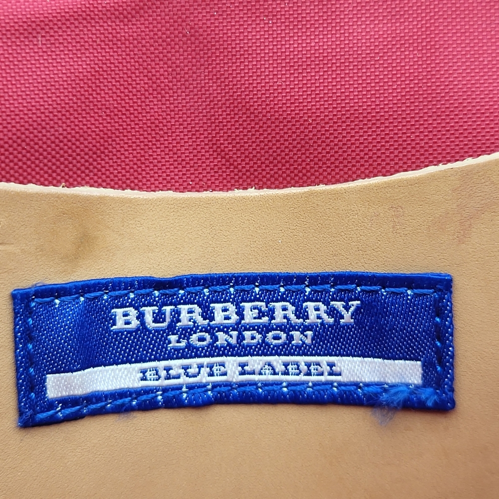 Burberry Nova Check Blue Label Waist Crossbody Bag Canvas Red..Authentic.. - Picture 7 of 16